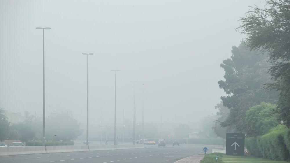 Heavy fog covers most of the UAE