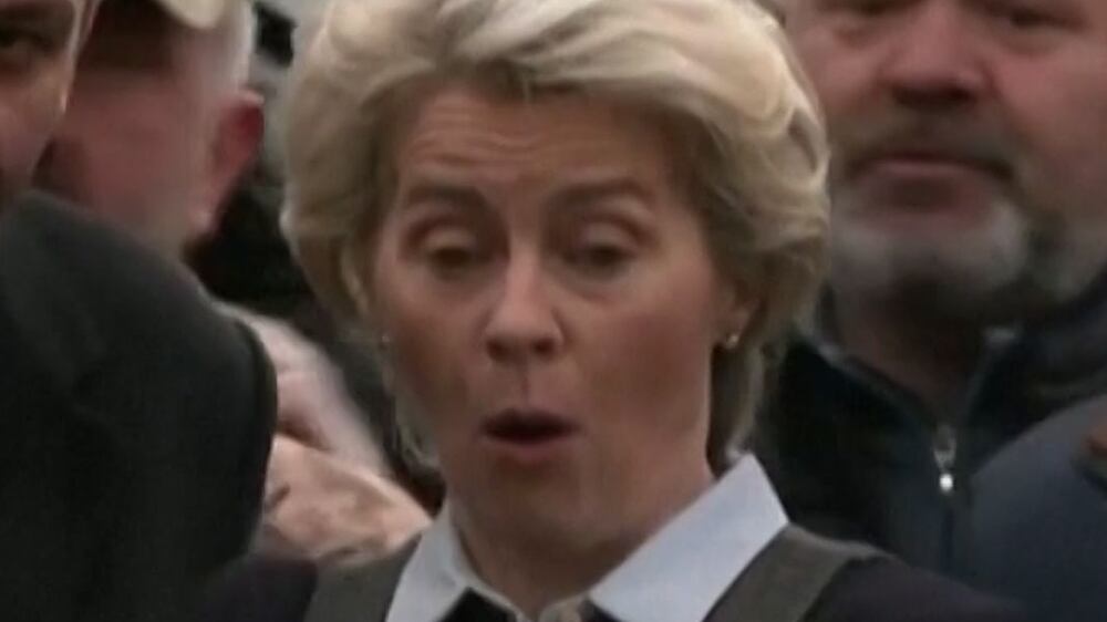 Ursula von der Leyen appears visibly shocked during Ukraine visit