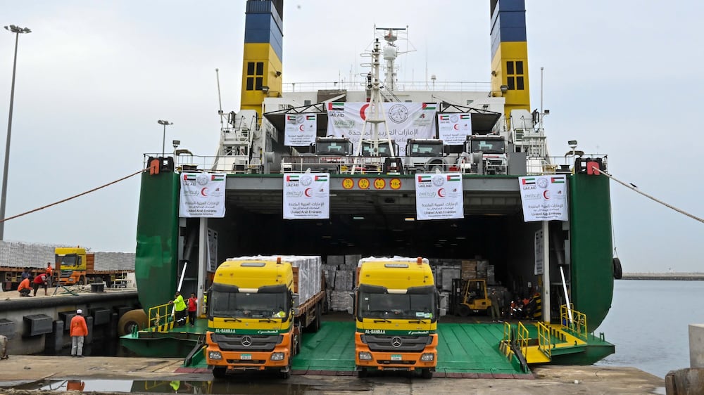 Third UAE ship carrying Gaza aid arrives in Egypt's Al Arish Port