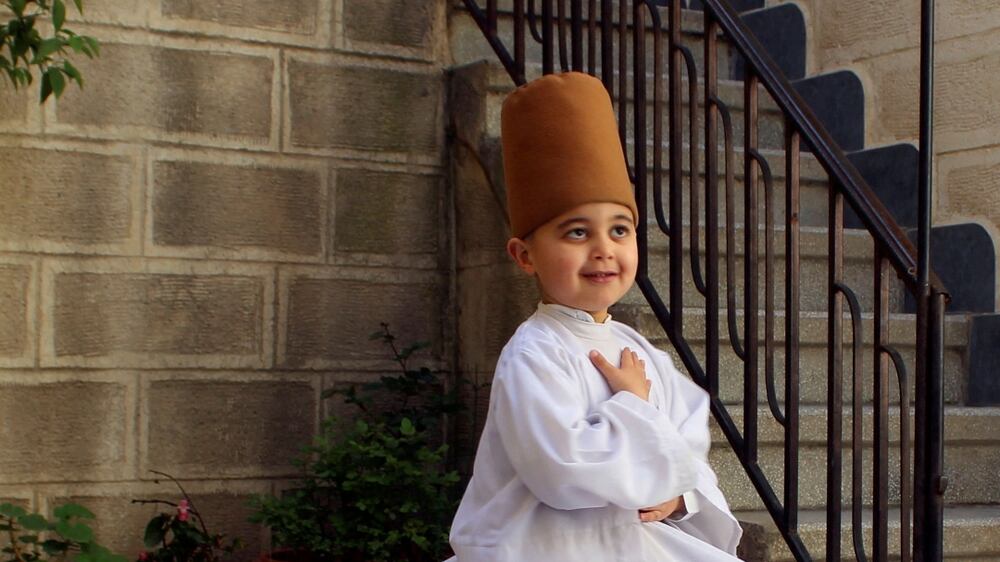 The four-year-old Syrian sufi whirler
