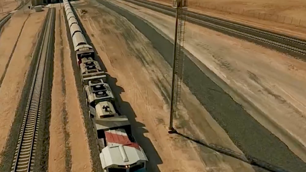 Etihad Rail shows off drone footage of train in the desert