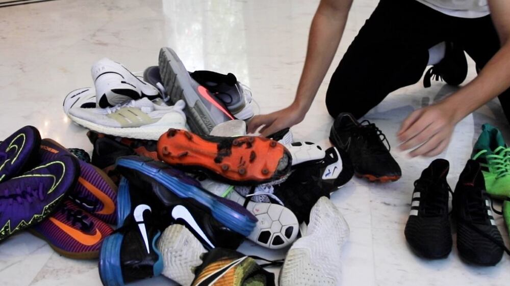 Dubai pupil collects used football boots and sends them as gifts to refugee children
