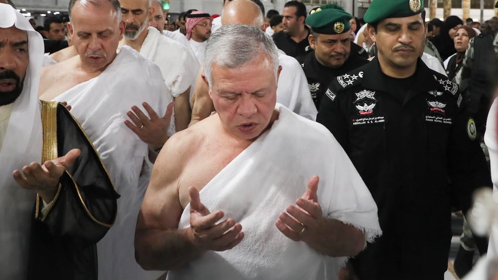 King Abdullah of Jordan performs Umrah. Photo: The Royal Hashemite Court
