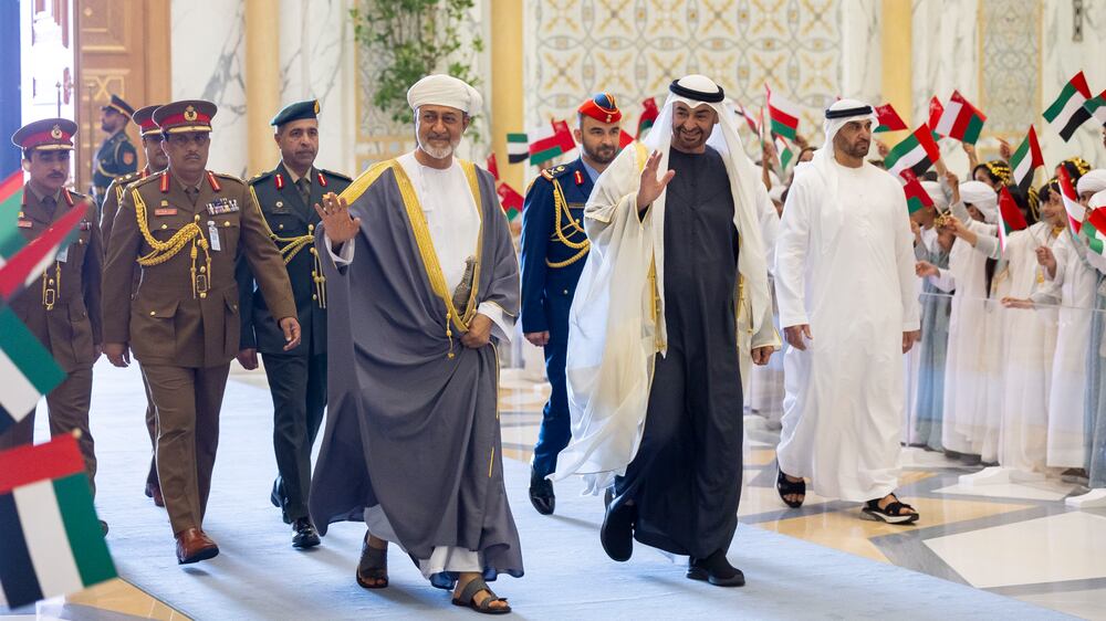 President Sheikh Mohamed hosts Sultan of Oman on state visit