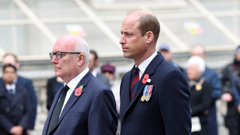 Britain's Prince William lays Anzac Day wreath in London