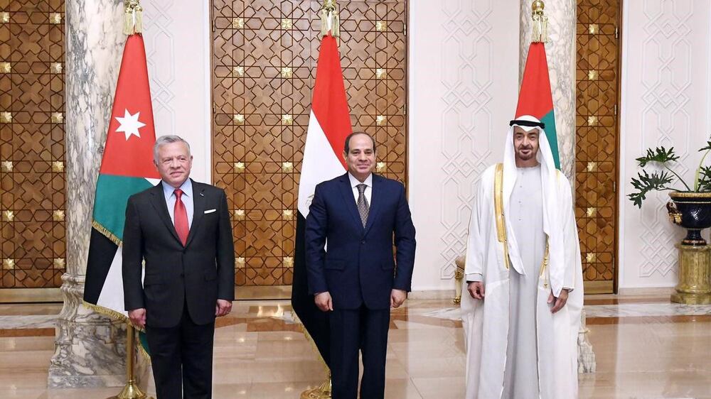Sheikh Mohamed bin Zayed meets Egypt's El Sisi and King Abdullah of Jordan