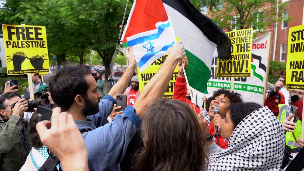 Students at George Washington University start protest camp to support Gaza