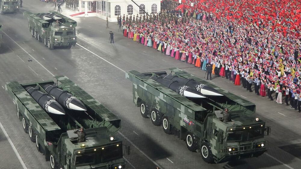 North Korea displays ICBMs at huge parade