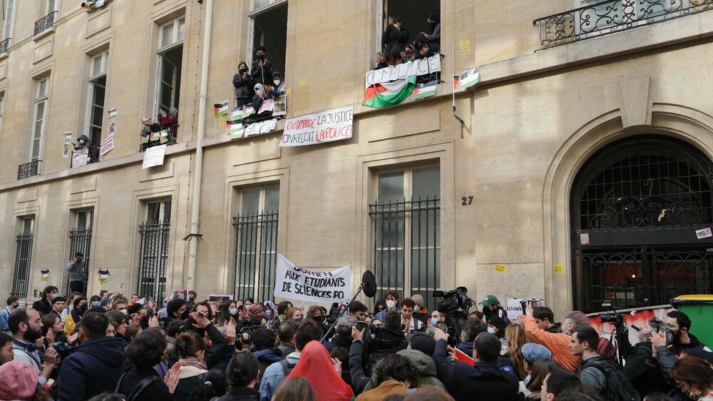 Students at Paris university stage protest against war in Gaza