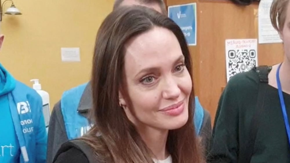 Angelina Jolie's Ukraine trip interrupted by air raid sirens