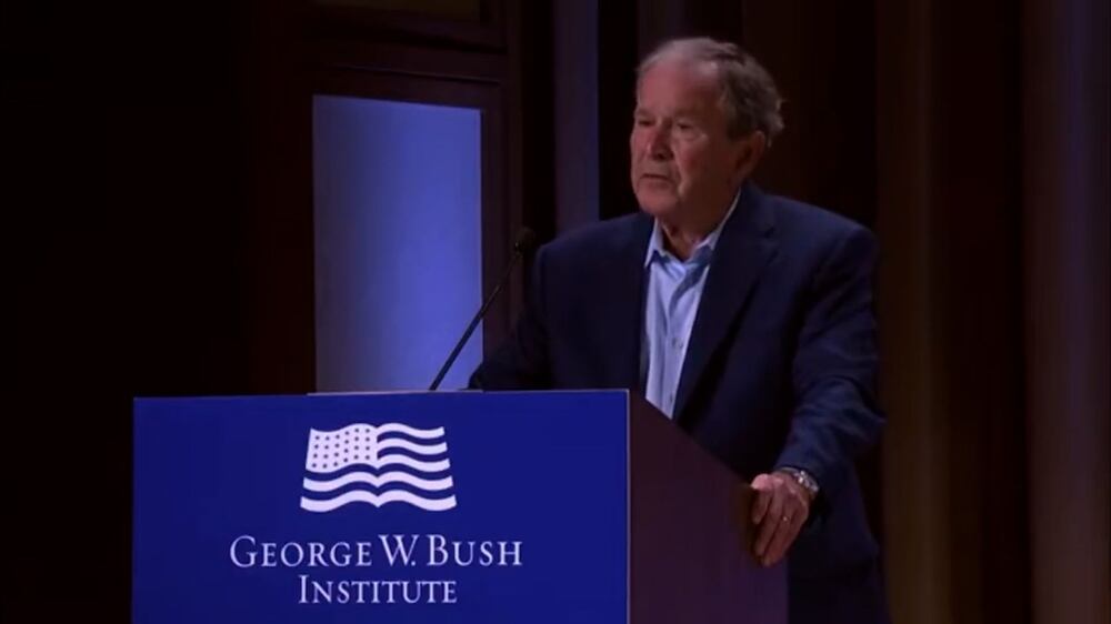 George W Bush slips up and calls the Ukraine war the Iraq invasion