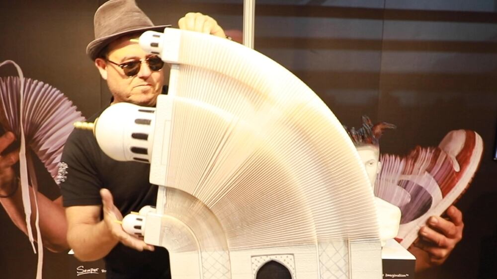 US artist exhibits mind-bending paper sculptures in Abu Dhabi