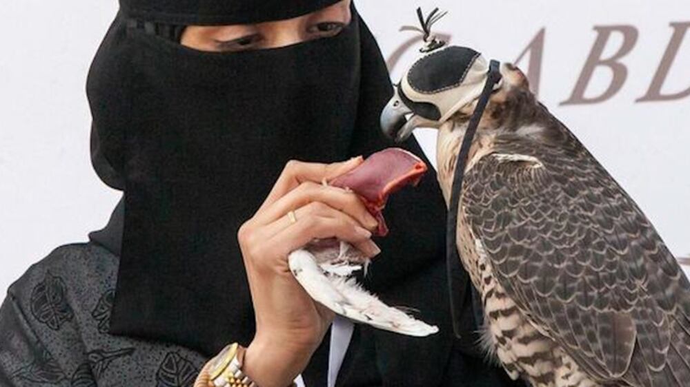 First woman competes at Middle East's top falconry show