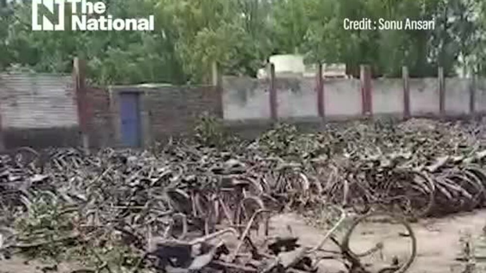 Indian authorities auction cycles abandoned by migrant workers during covid lockdown