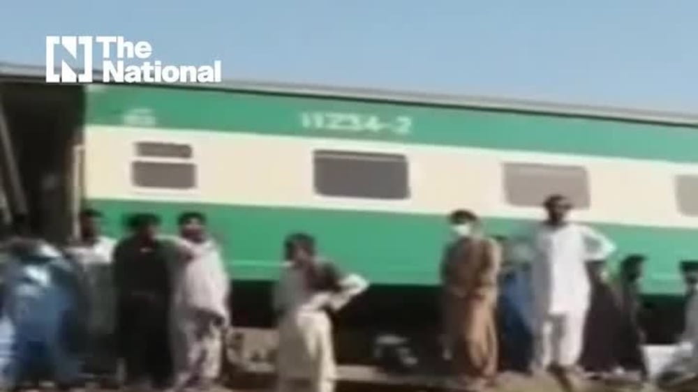Aftermath of Pakistan train crash that killed 30