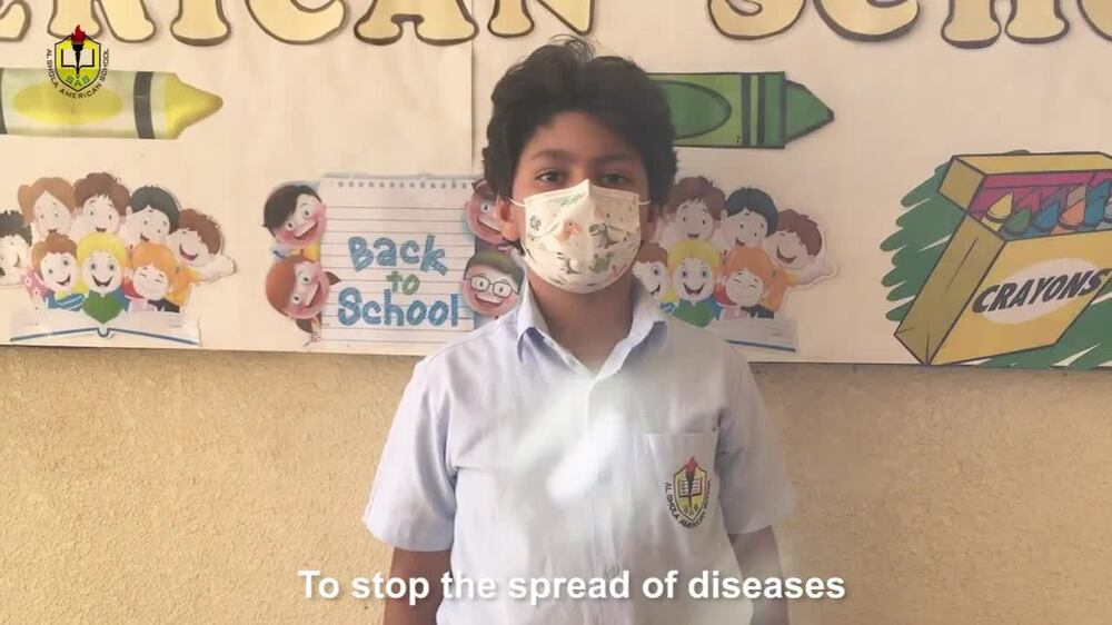Dubai pupils talk about vaccines 
