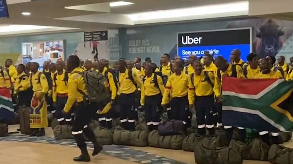 South African firefighters warm hearts in Canada