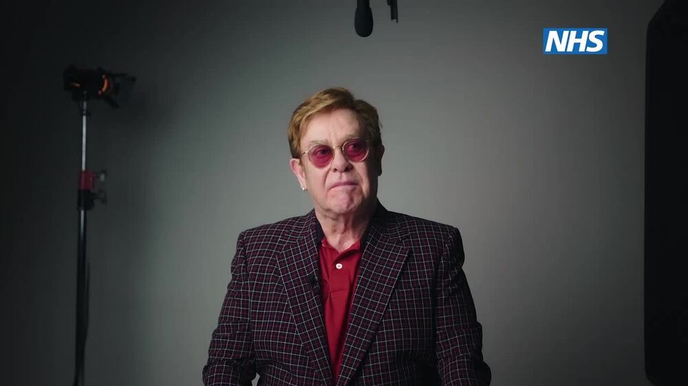 Elton John and Michael Caine star in Covid vaccine advert
