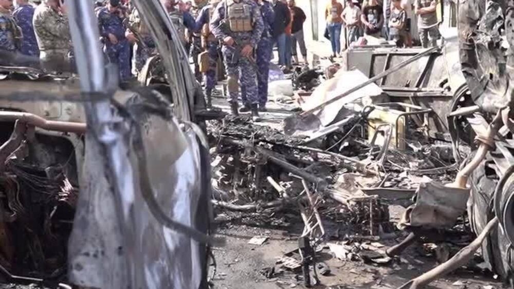 Aftermath of car bomb blast in Baghdad's Sadr City