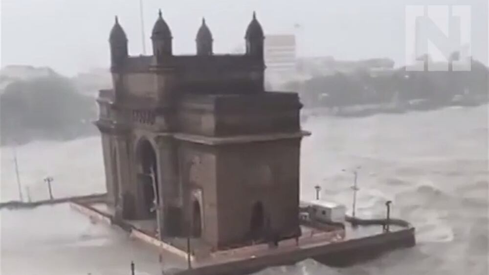 Taj Mahal Palace video shows Gateway of India battered by cyclone Tuaktae