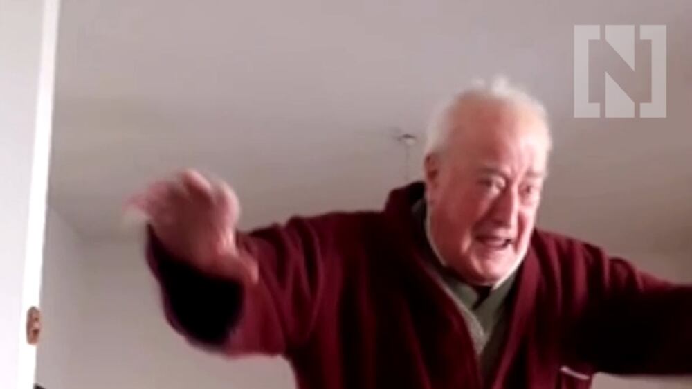 84-year-old Lebanese man dances in celebration after receiving Covid-19 jab