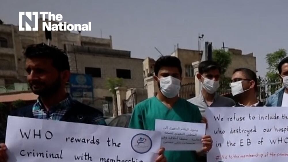 Idlib doctors protest against Syria getting WHO board seat