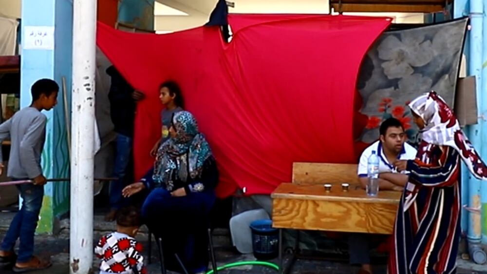 Families crowd into UNRWA schools for shelter from Israeli air strikes