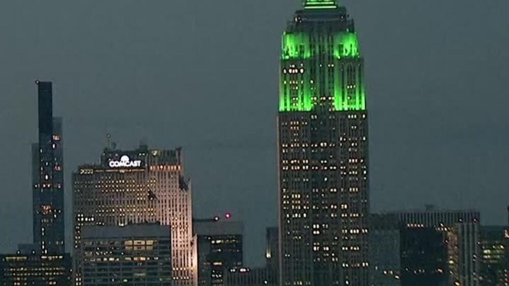 New York's Empire State Building lights up in green to mark Eid Al Fitr