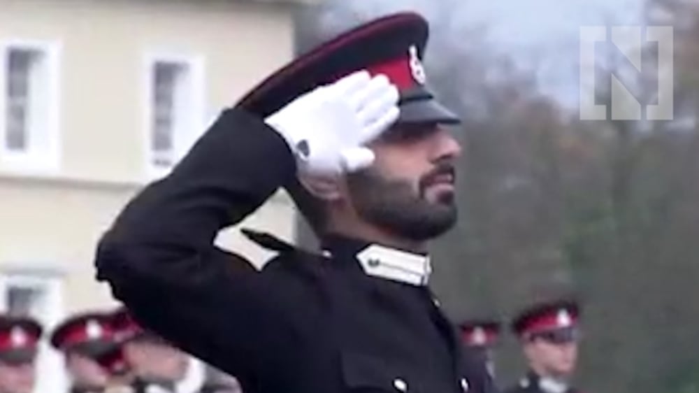 The Crown Prince of Ajman's son is honoured at military ceremony in the UK