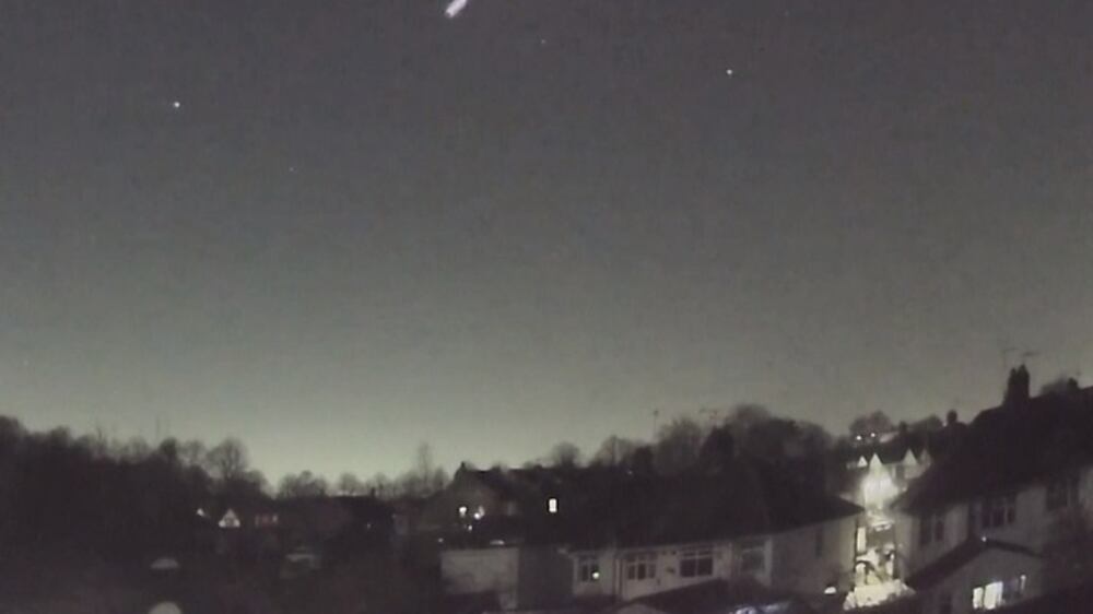 Meteor seen rocketing through sky over UK