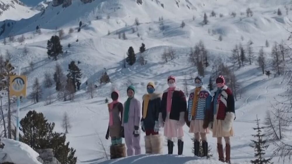 Miu Miu's latest collection showcased from the mountains