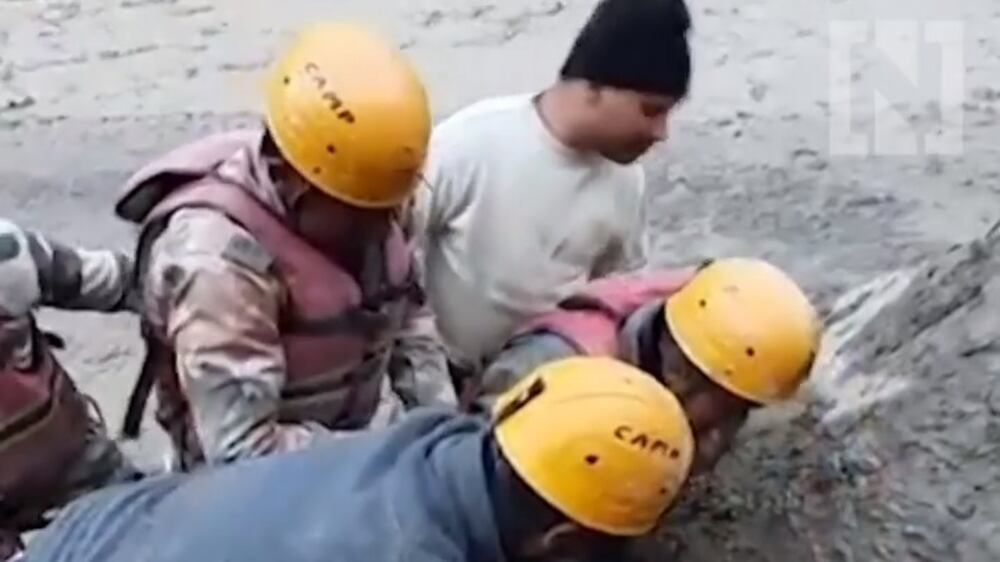 Indian worker pulled from debris after glacier break