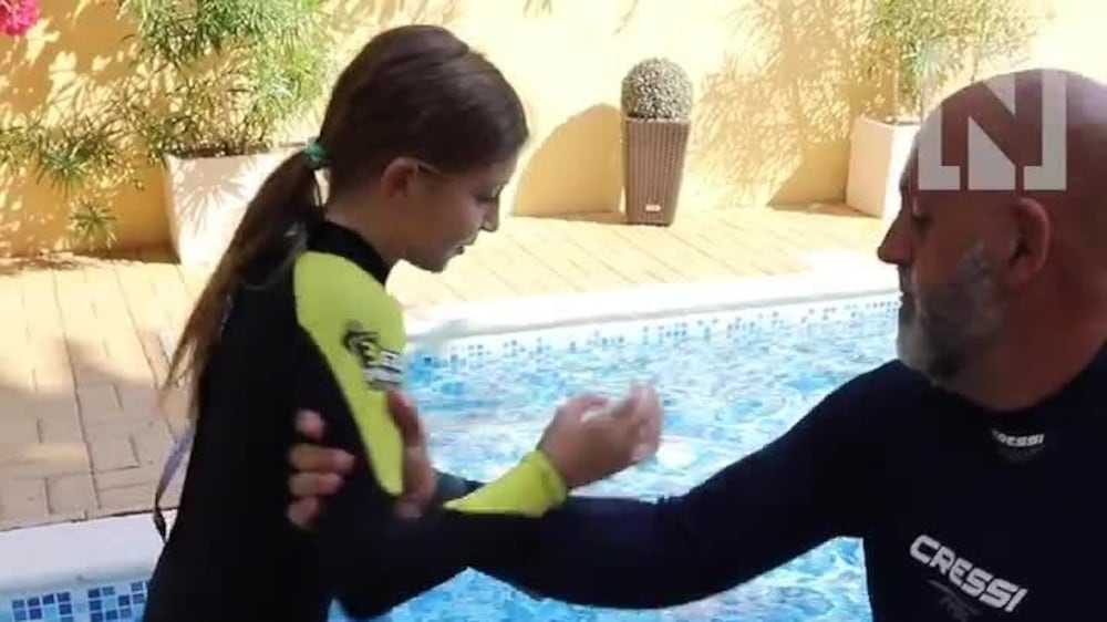 Dubai girl trains to break scuba diving records