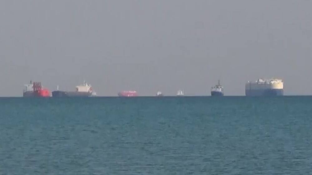 Line of ships waiting to enter Suez Canal grows to more than 150