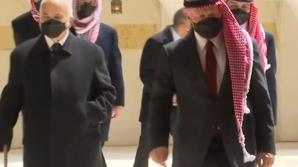 Jordan's King Abdullah and his half-brother Prince Hamzah appear together in public