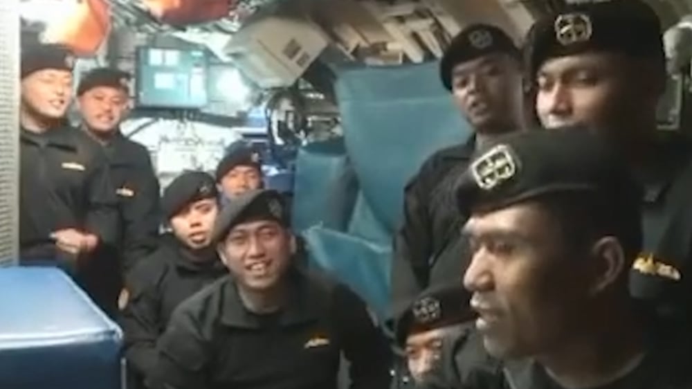 Crew of Indonesian submarine sang 'See you later' weeks before sinking
