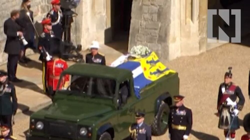 Prince Philip's final journey followed by Queen and royal family