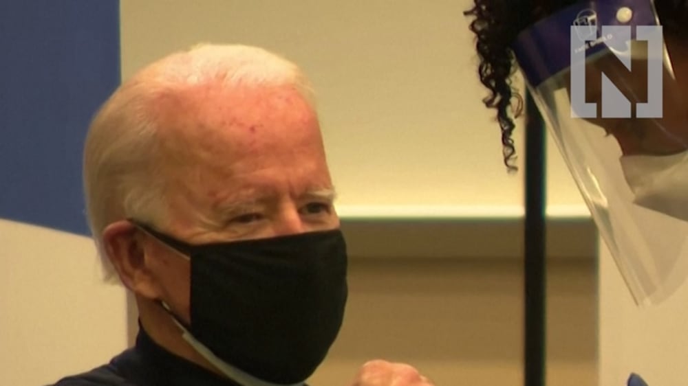 Joe Biden receives Covid-19 vaccine