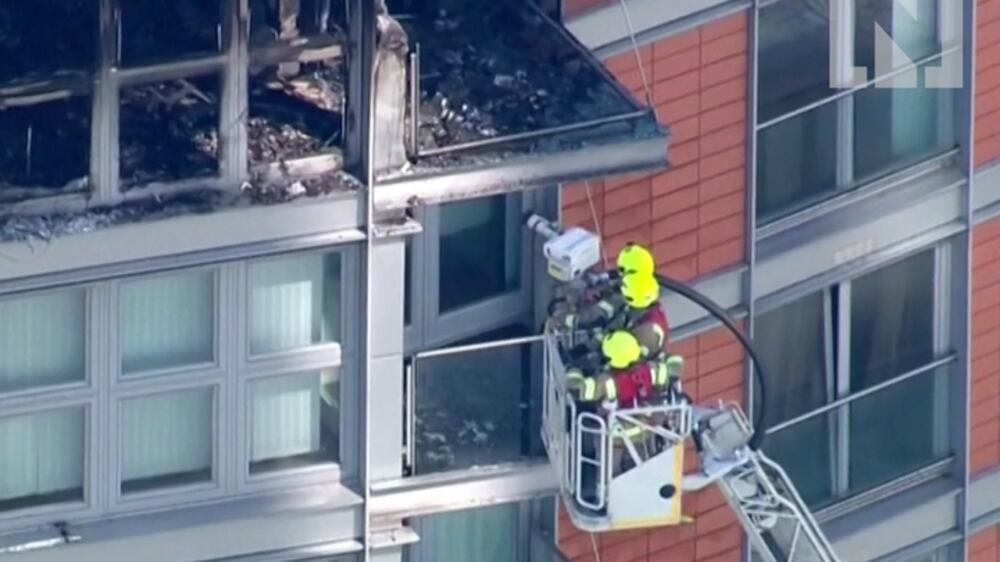 Firefighters battle blaze in London tower block 'covered in Grenfell-style cladding'