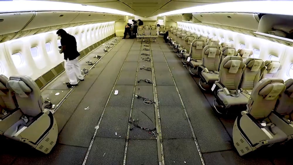 How Emirates converts a passenger plane to cargo plane