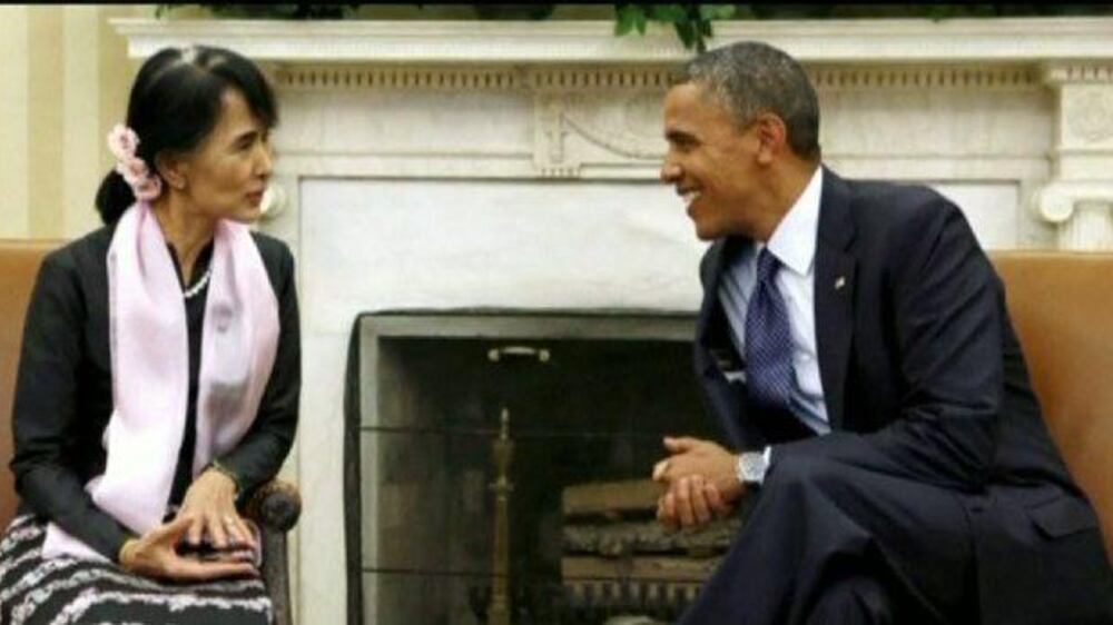 Video: Suu Kyi meets former US president Barack Obama in the Oval Office