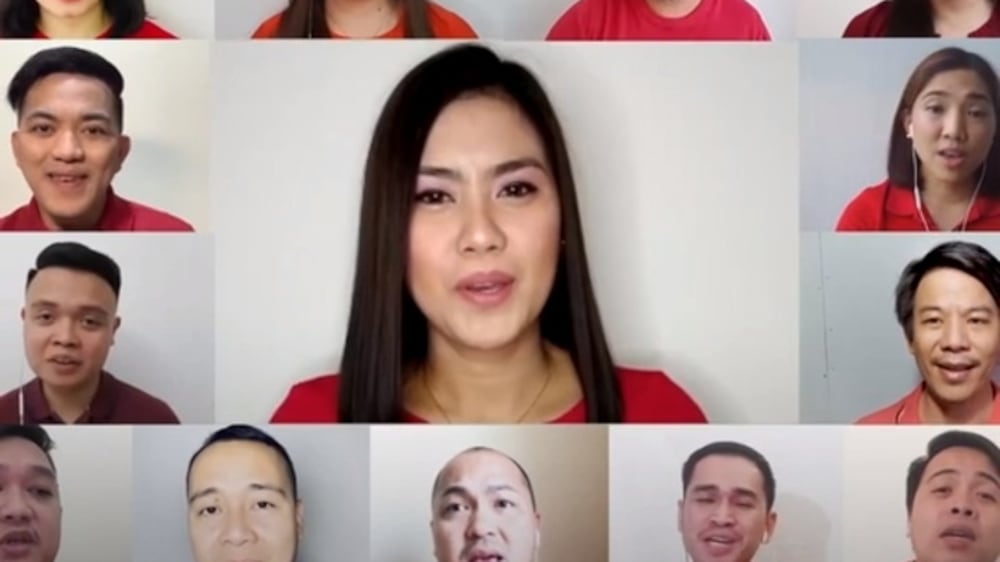 Dubai choir performs worship songs via video call