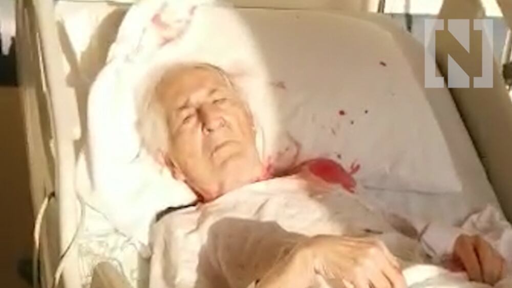 Lebanese woman describes the moment her father, 92, was covered in rubble