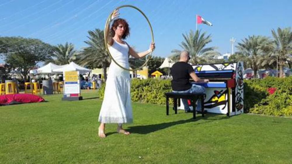 New interactive installation brings the concept of pop-up piano to UAE - video