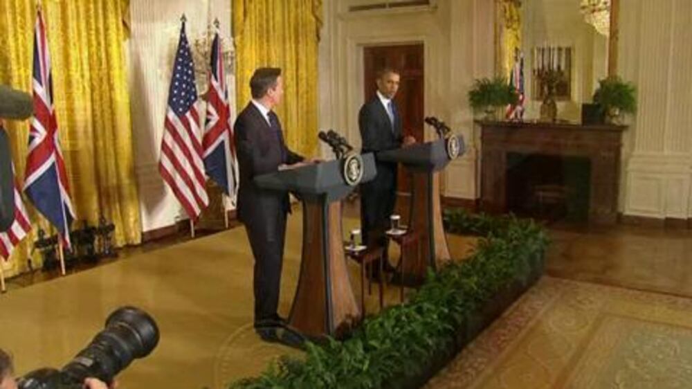 Video: Cameron, Obama vow continued support for Syrian opposition
