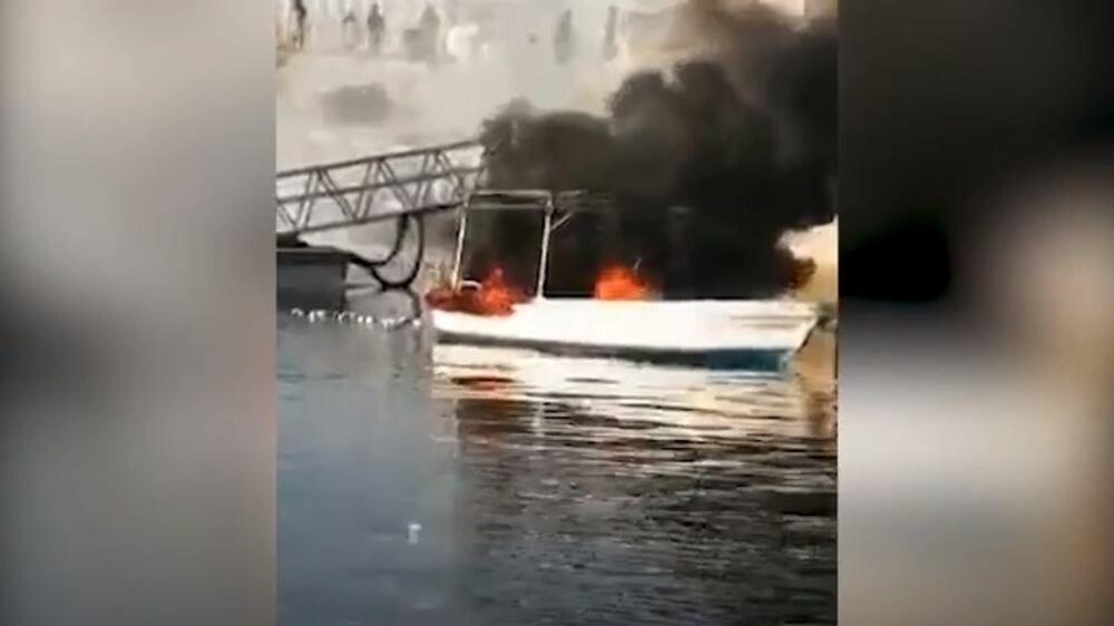 Fishing boat catches fire in Ras Al Khaimah