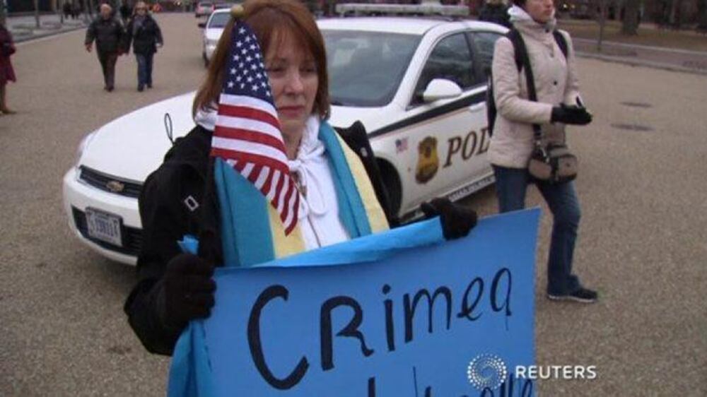 Video: Ukranian-Americans rally White House for support