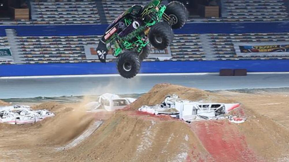 Video: Monstrous Hot Wheels drive into town