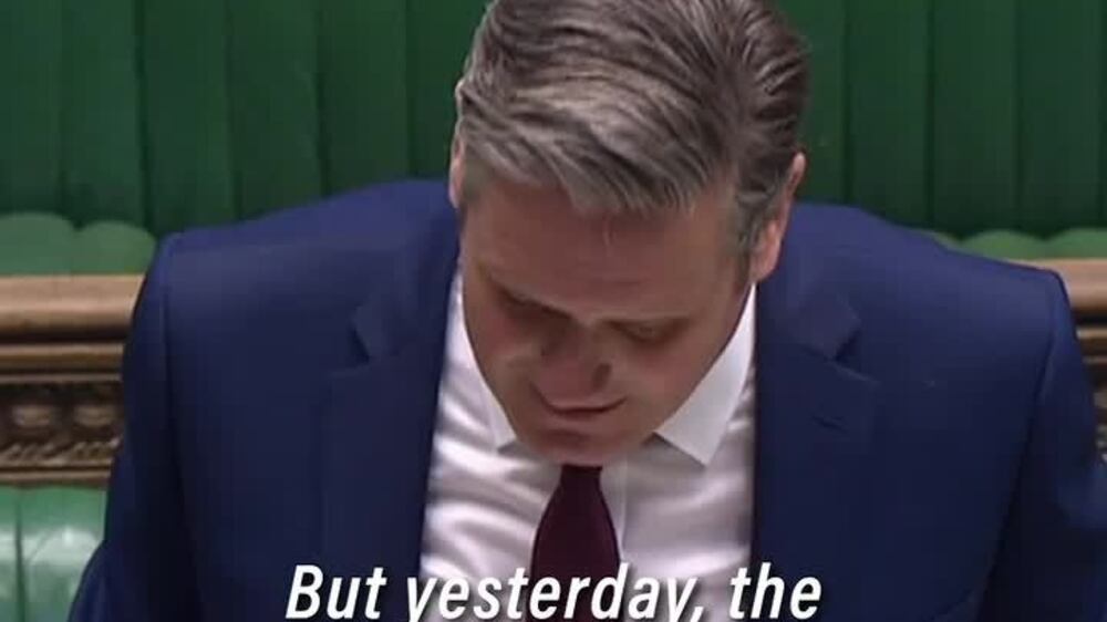 New UK leader of the opposition Keir Starmer questions the government's Covid-19 testing regime