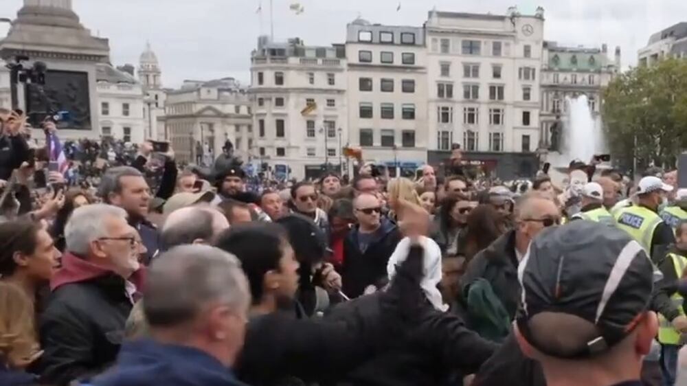 Clashes erupt in London as thousands protest UK lockdown measures